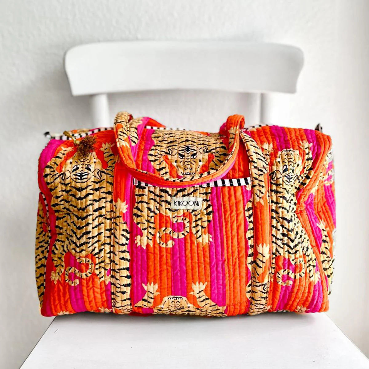 Handgemachte Baumwolltasche „Poppy Tiger“