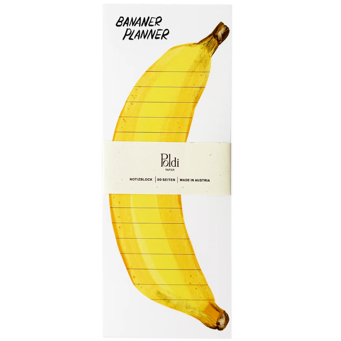 Poldi Papier Notizblock "Bananer Planner"