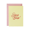 Poldi Papier Faltkarte mit Kuvert "Bussi Bussi" gelb A6