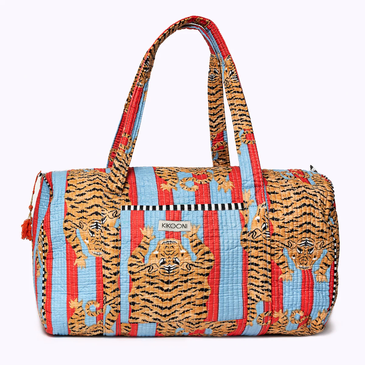 Handgemachte Baumwolltasche „Poppy Tiger Funky“