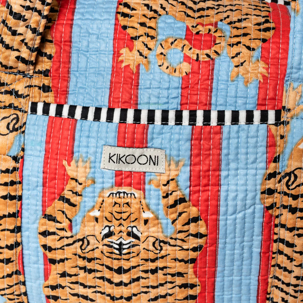 Handgemachte Baumwolltasche „Poppy Tiger Funky“
