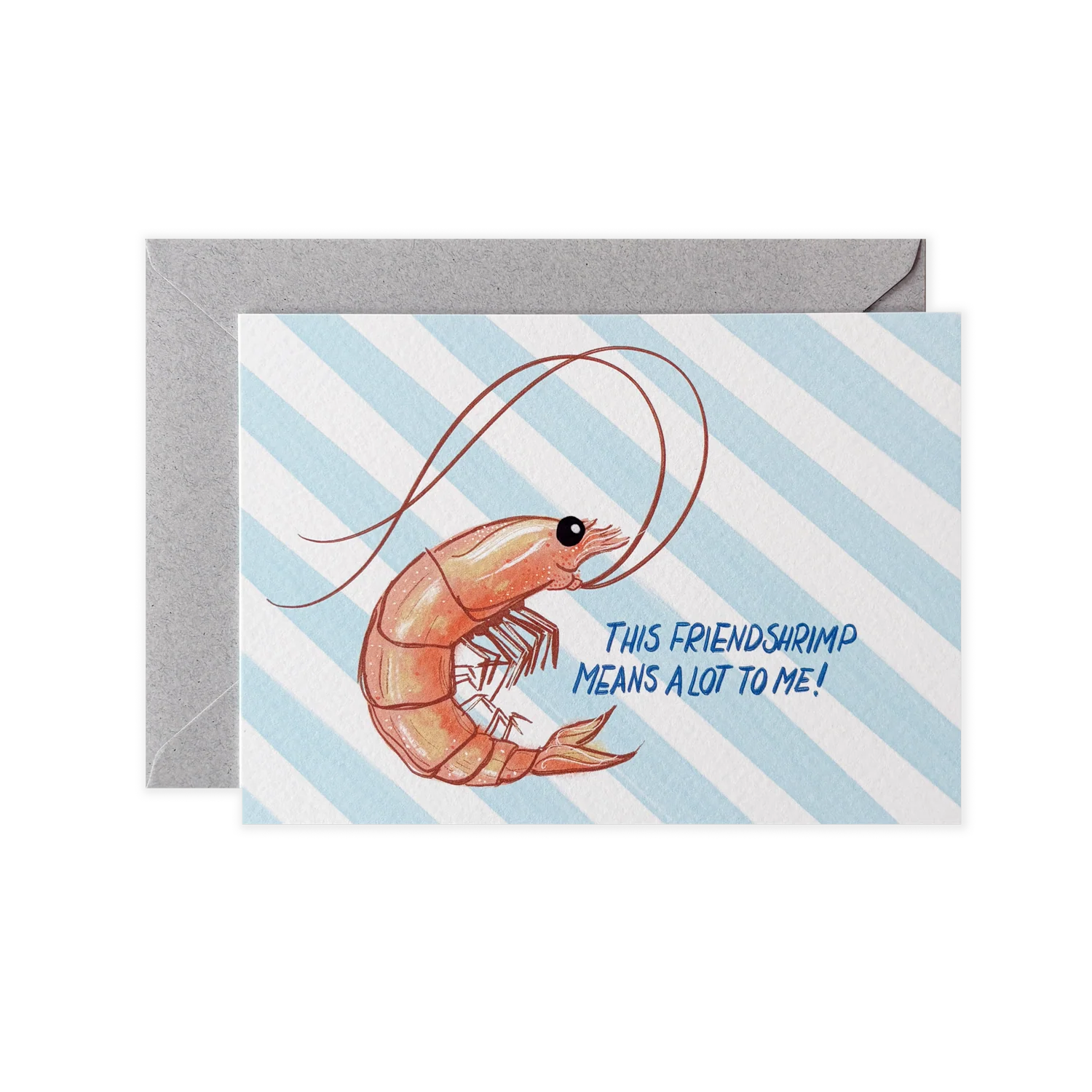 Poldi Papier Faltkarte mit Kuvert "This Friendshrimp means a lot to me!" A6