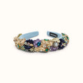 Haarreif Flower Hellblau