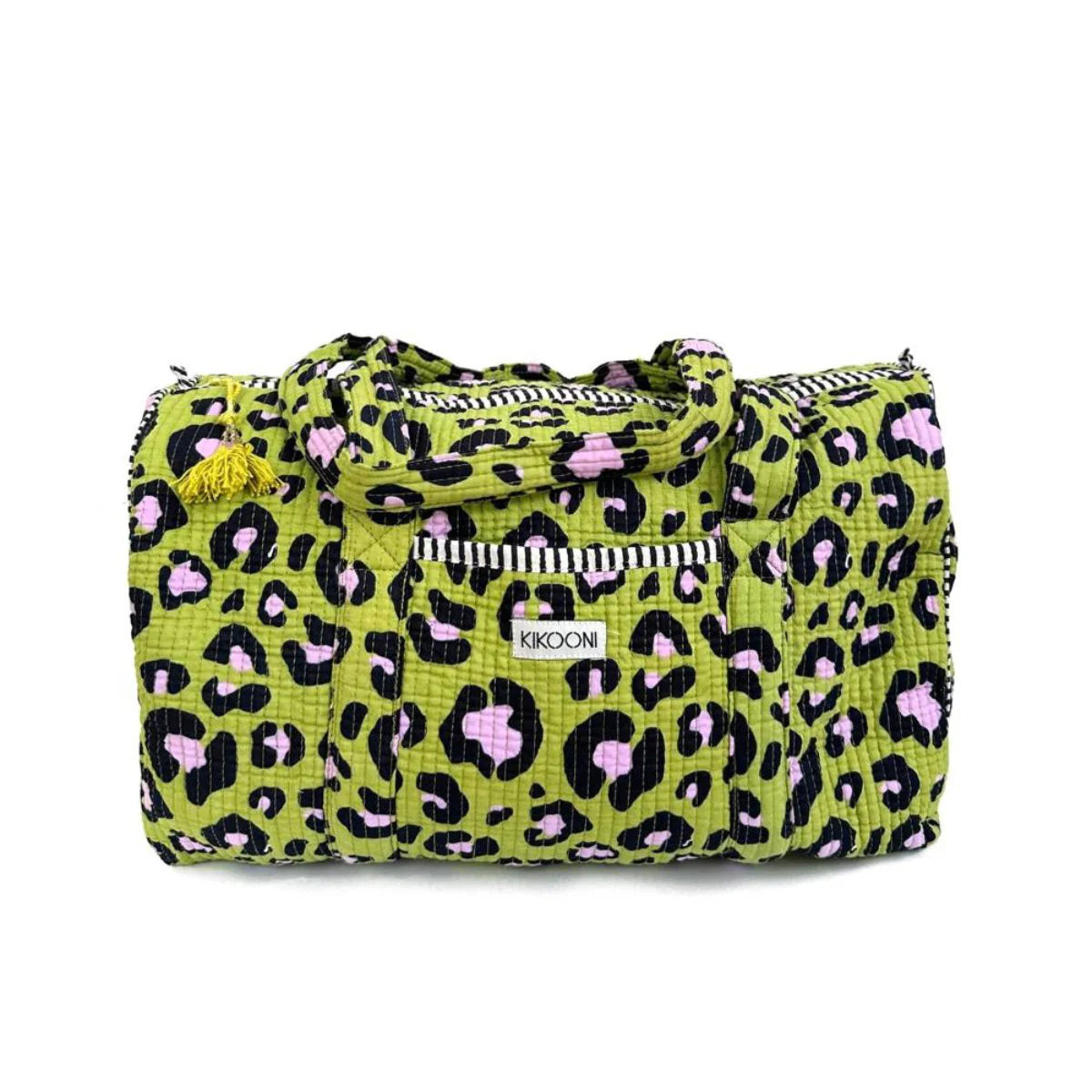 Handgemachte Baumwolltasche „Oh Leo - Cosmic Green"