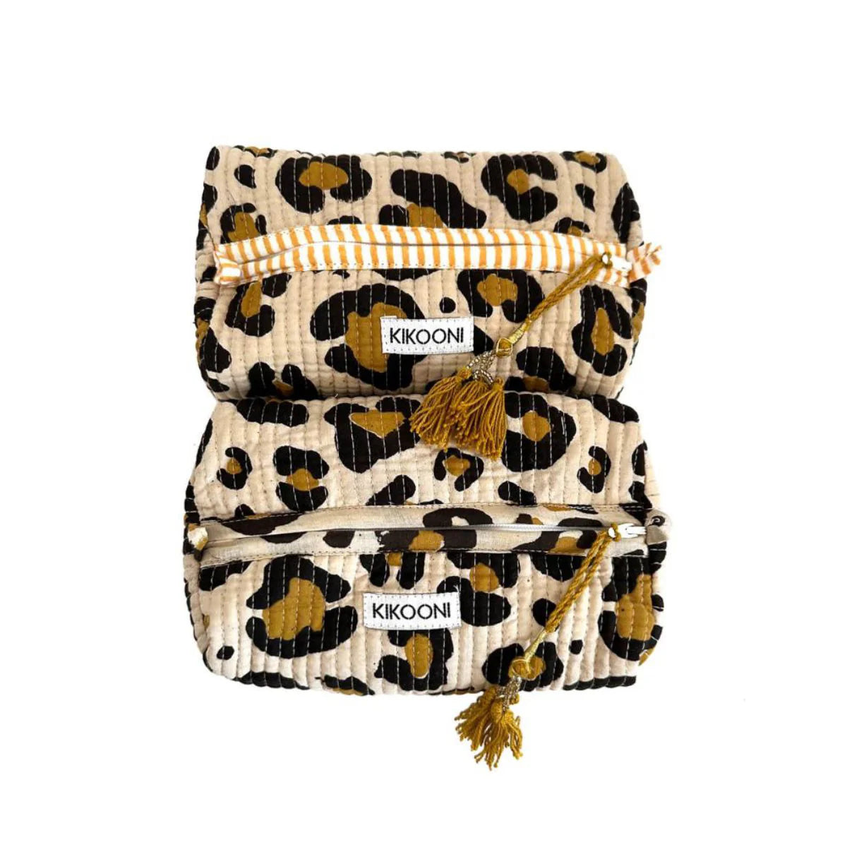 Handgemachte kleine Kosmetiktasche „Oh Leo"