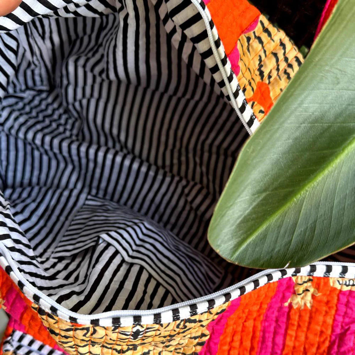 Handgemachte Baumwolltasche „Poppy Tiger“