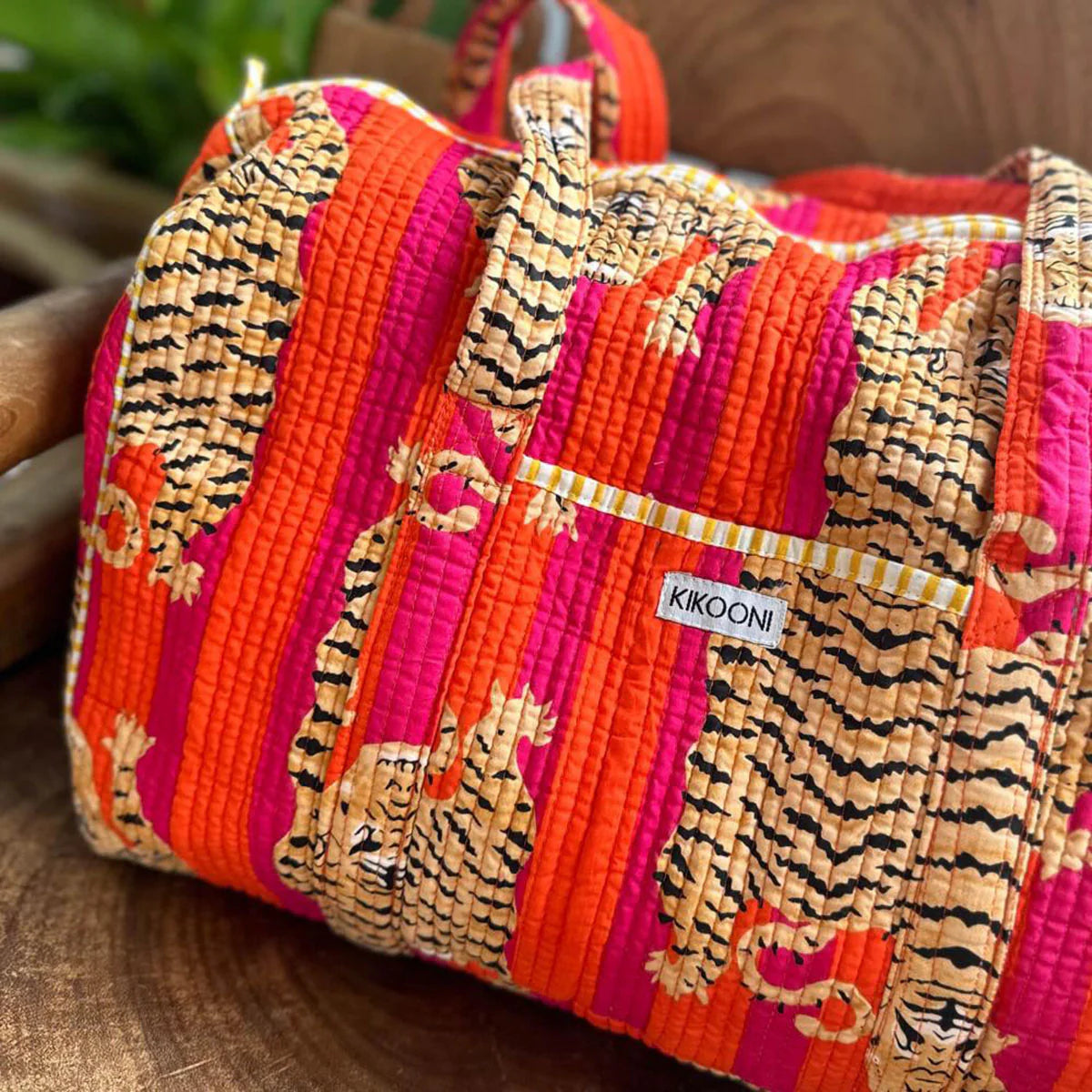 Kikooni handgemachte Baumwolltasche „Poppy Tiger“
