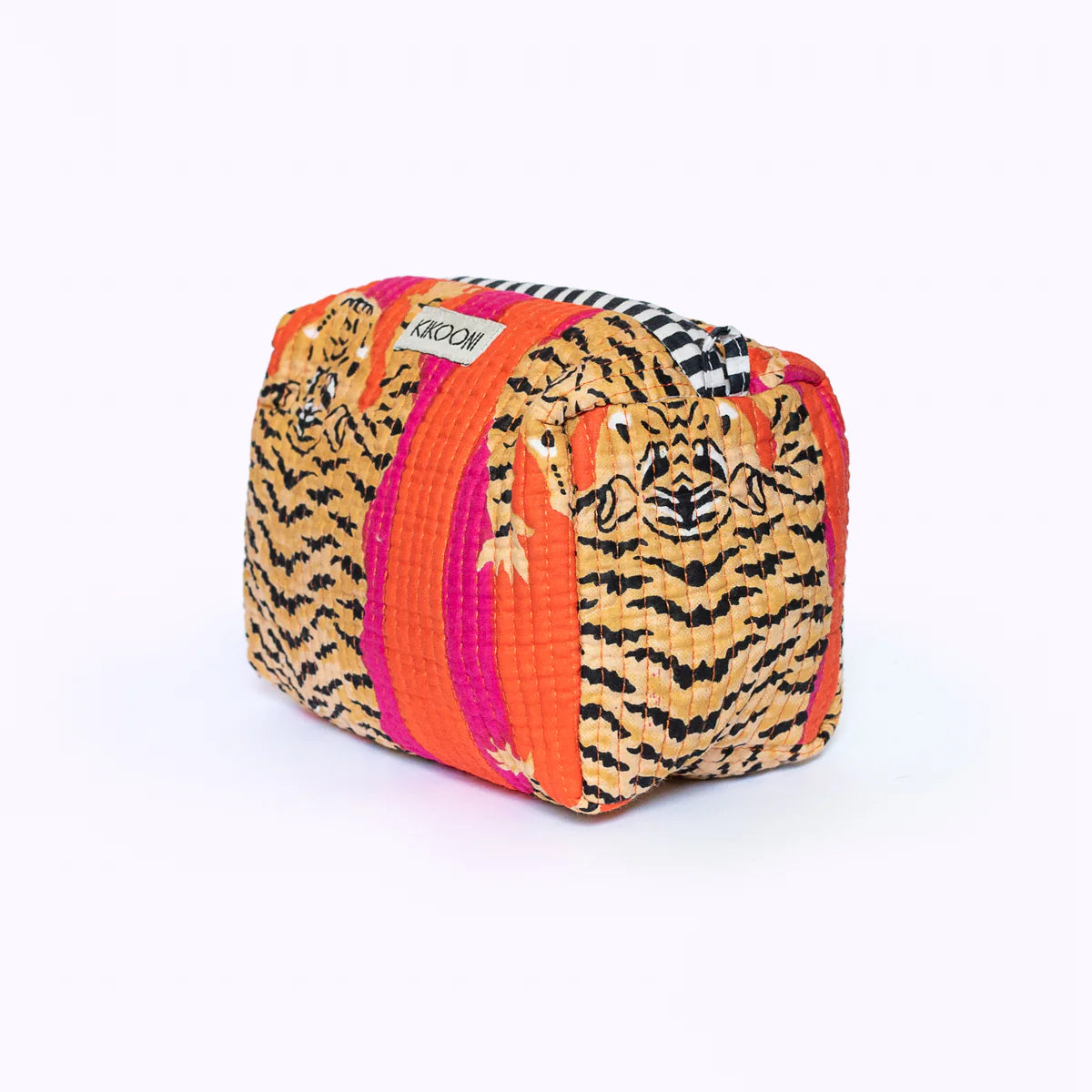 Handgemachte kleine Kosmetiktasche „Poppy Tiger"