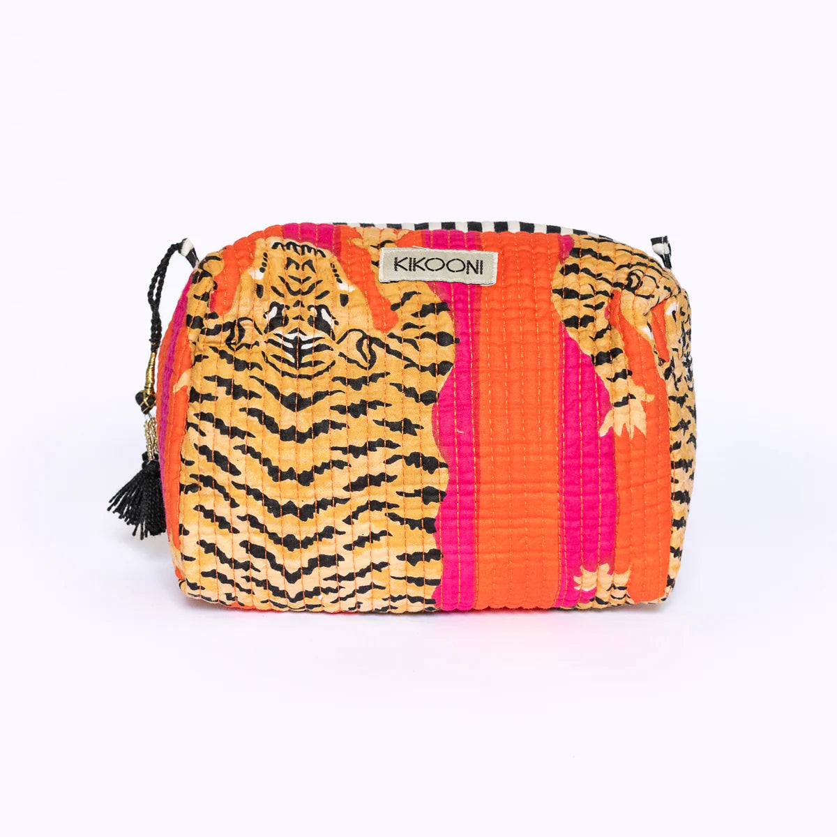 Kikooni handgemachte kleine Kosmetiktasche „Poppy Tiger"