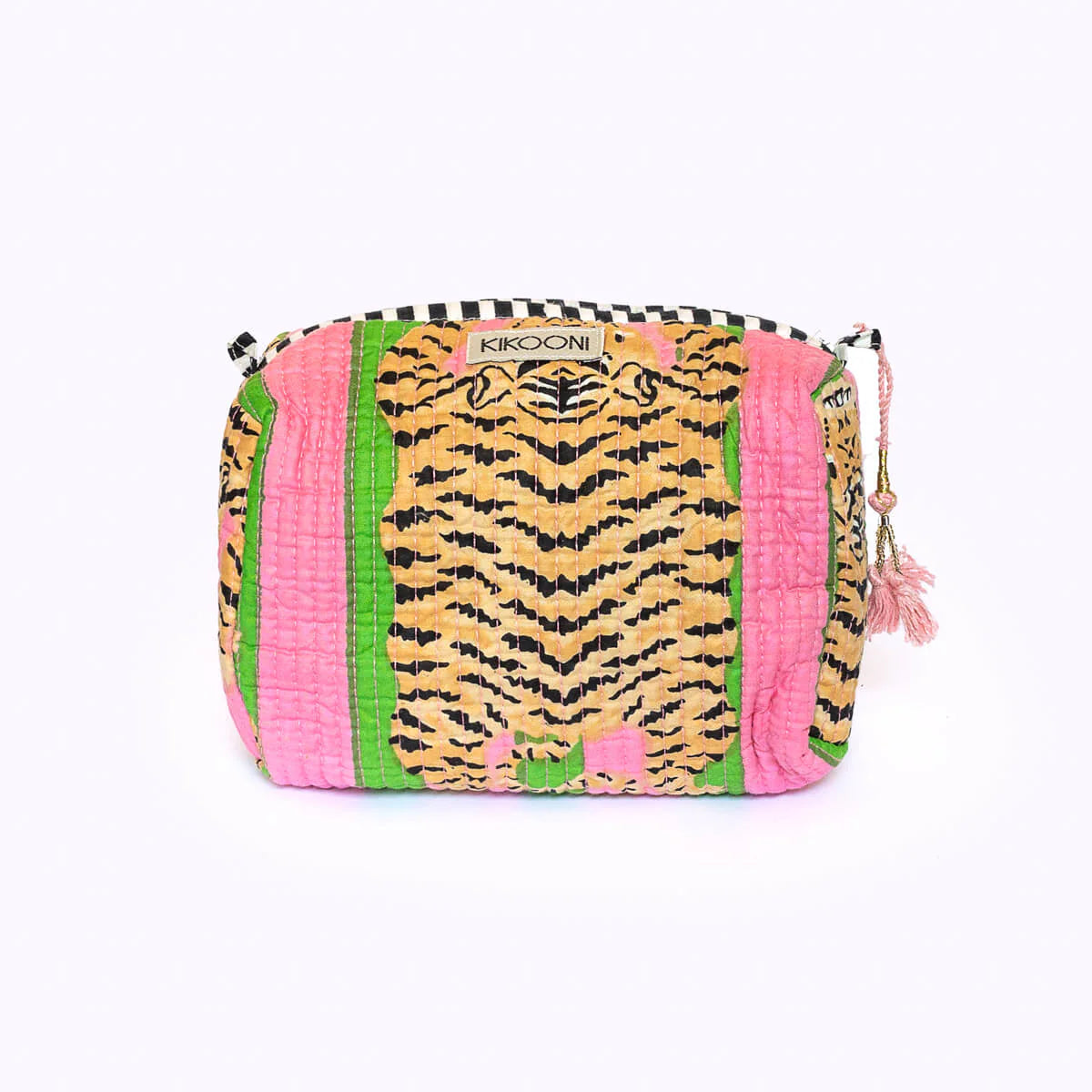 Handgemachte kleine Kosmetiktasche „Poppy Tiger Candy"