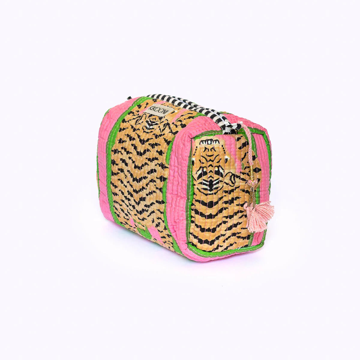 Handgemachte kleine Kosmetiktasche „Poppy Tiger Candy"
