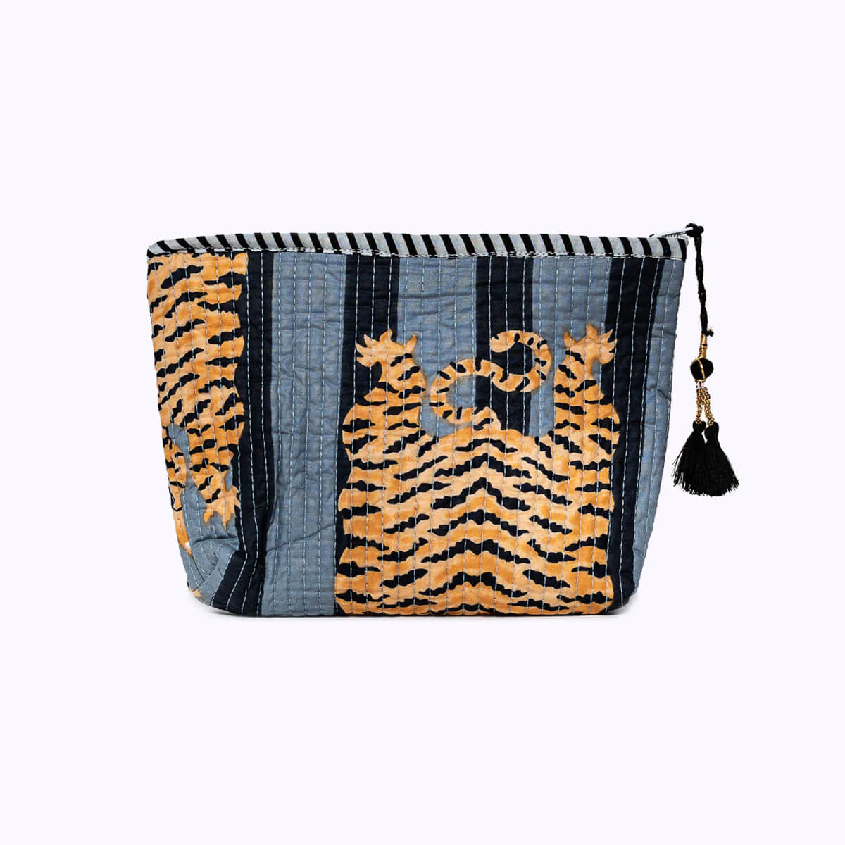 Handgemachte Mini-Tasche „Poppy Tiger Black"