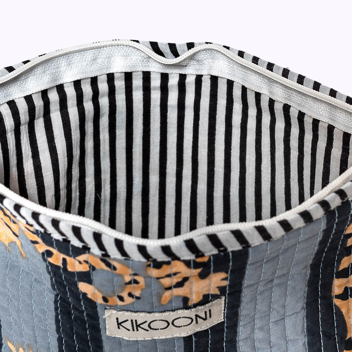 Handgemachte Mini-Tasche „Poppy Tiger Black"