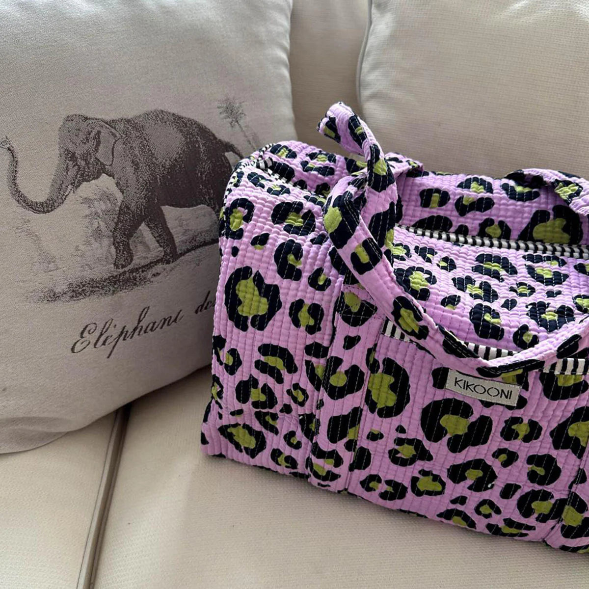 Handgemachte Baumwolltasche „Oh Leo - Cosmic Lilac"