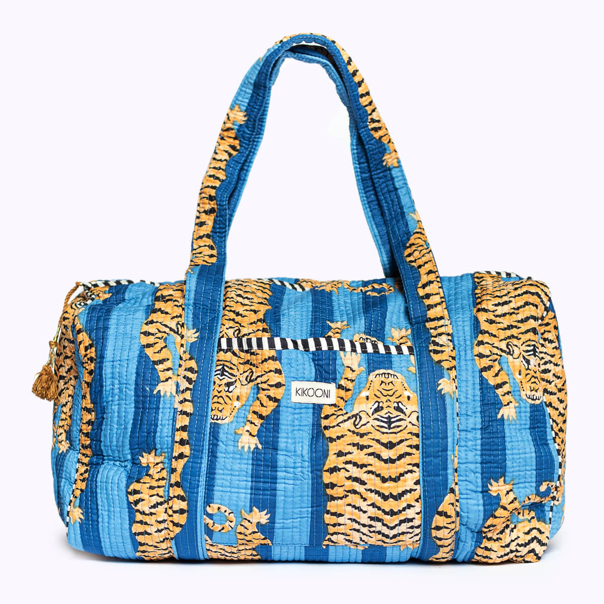 Handgemachte Baumwolltasche „Poppy Tiger Ocean"
