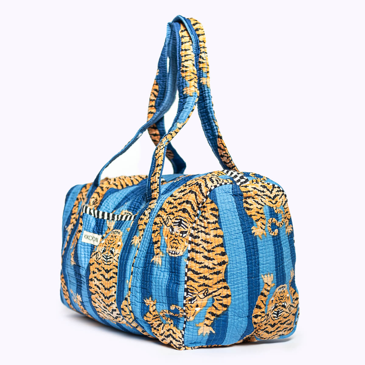 Handgemachte Baumwolltasche „Poppy Tiger Ocean"