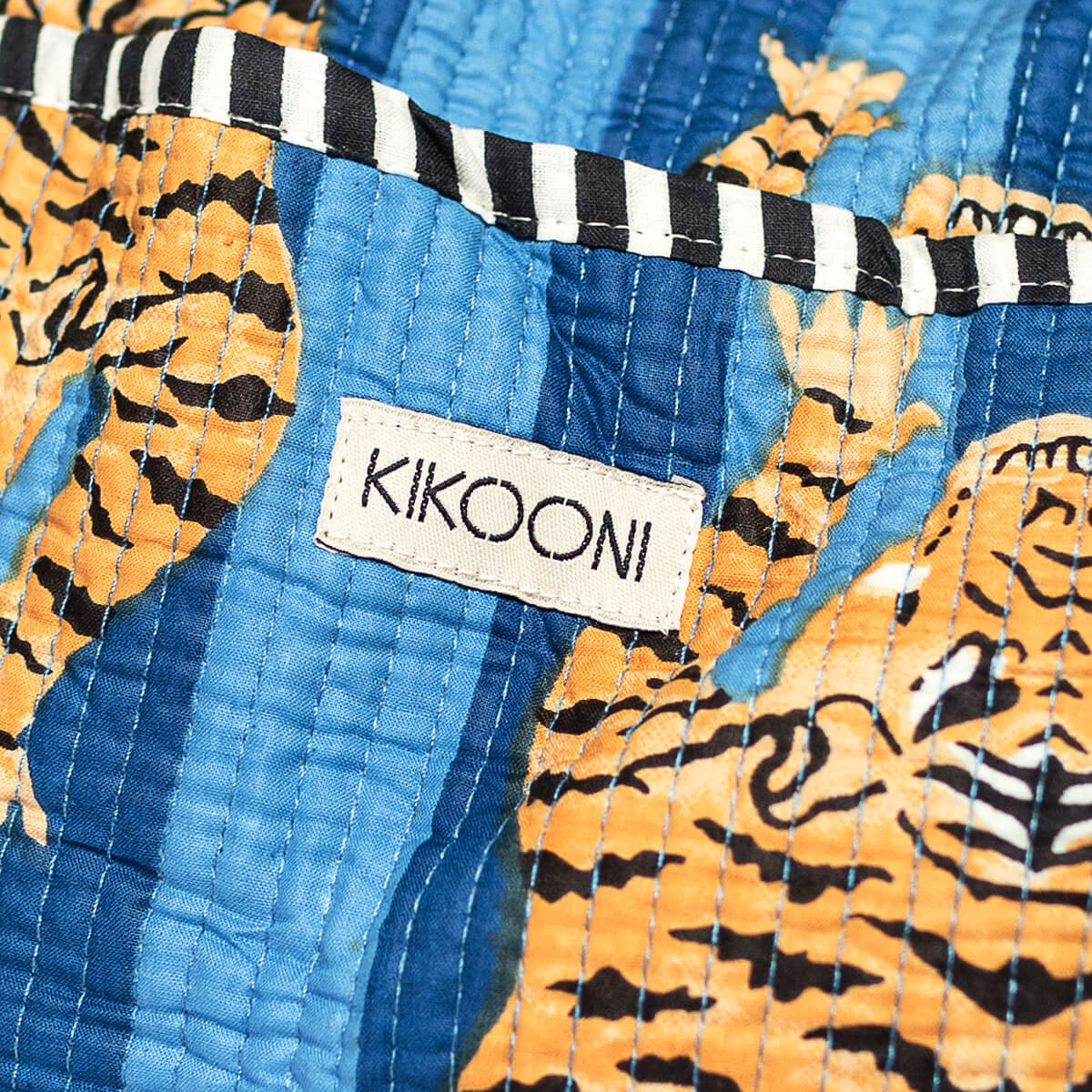 Handgemachte Baumwolltasche „Poppy Tiger Ocean"