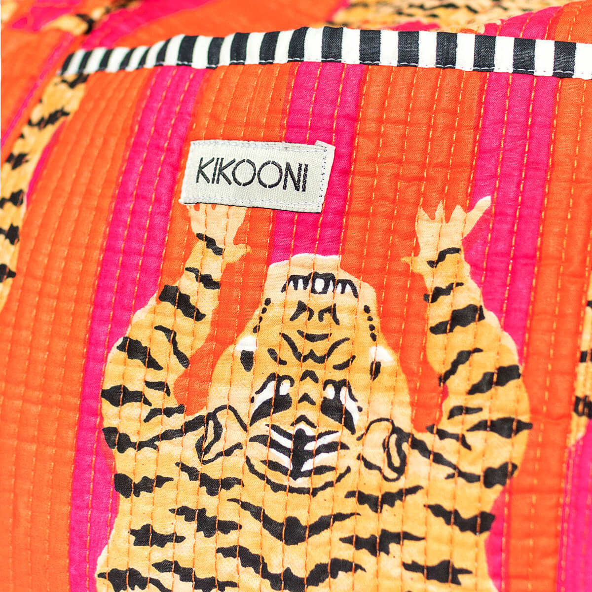 Kikooni handgemachte Baumwolltasche „Poppy Tiger“