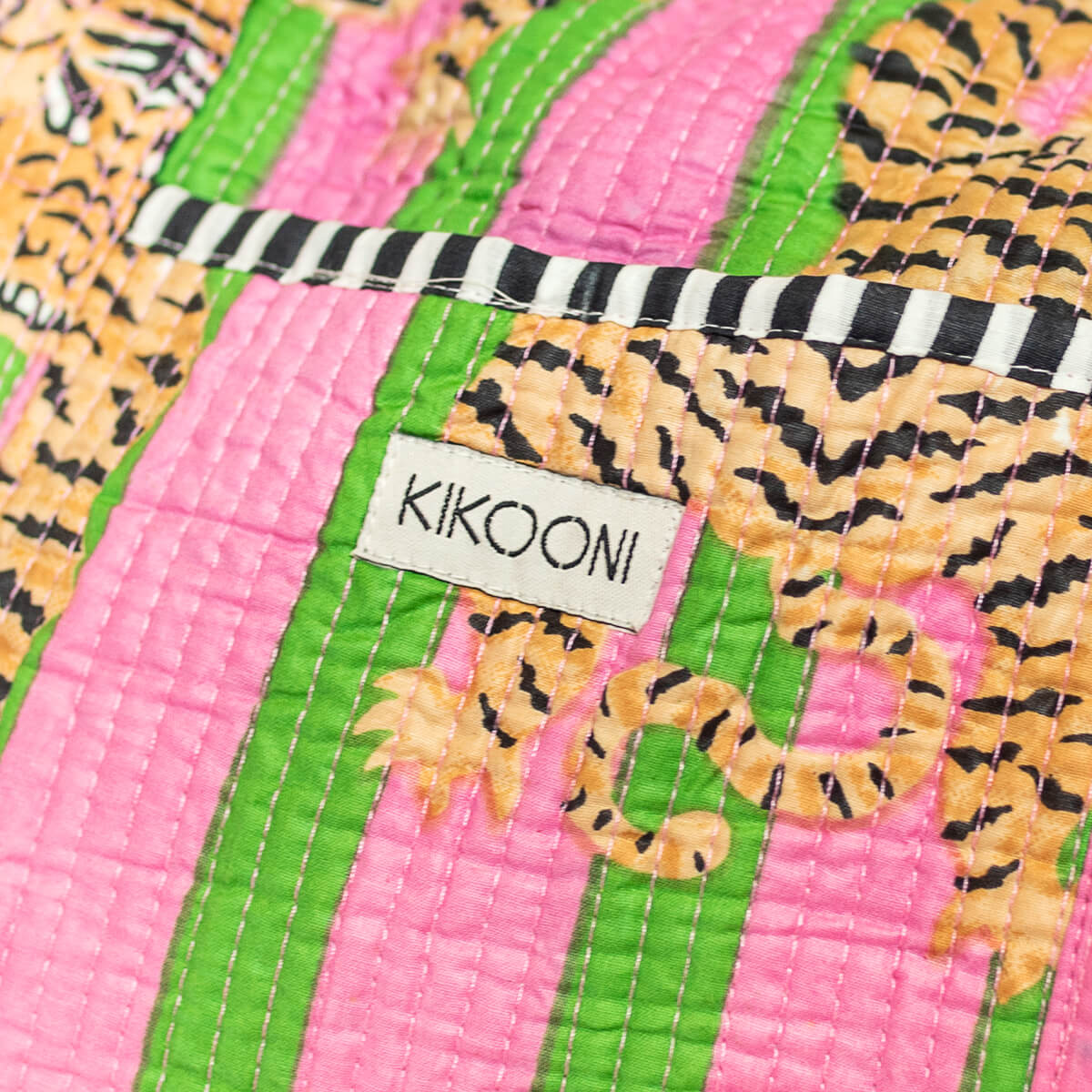 Handgemachte Baumwolltasche „Poppy Tiger Candy"