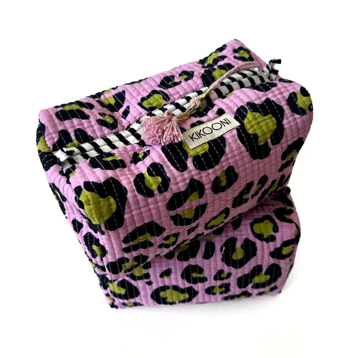 Handgemachte kleine Kosmetiktasche „Oh Leo Cosmic Lilac"