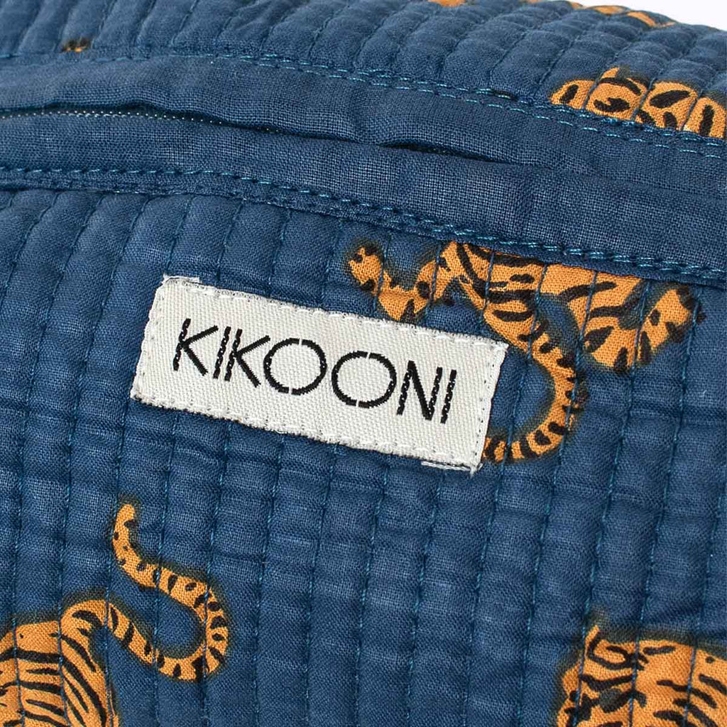 Kikooni handgemachte kleine Kosmetiktasche „Roy Darkblue"