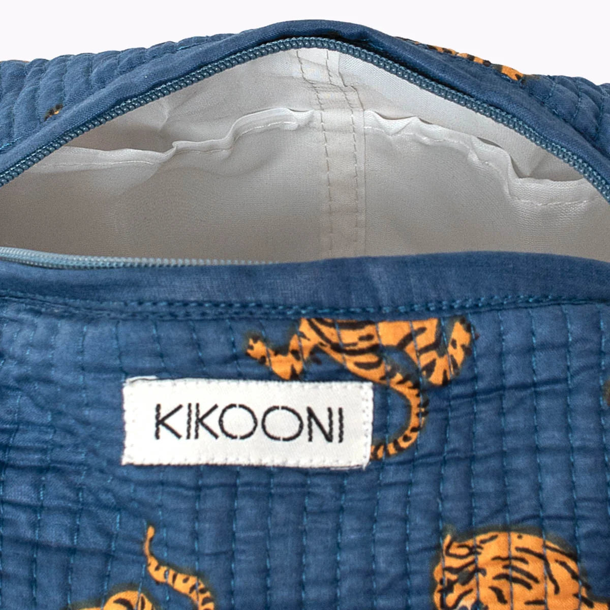 Kikooni handgemachte kleine Kosmetiktasche „Roy Darkblue"