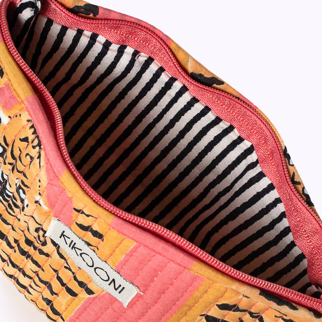 Handgemachte Mini-Tasche „Poppy Tiger Sunset"