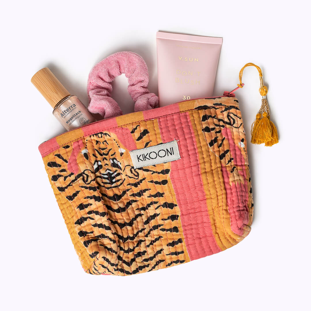 Handgemachte Mini-Tasche „Poppy Tiger Sunset"
