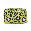 Handgemachte kleine Kosmetiktasche „Oh Leo Cosmic Green"