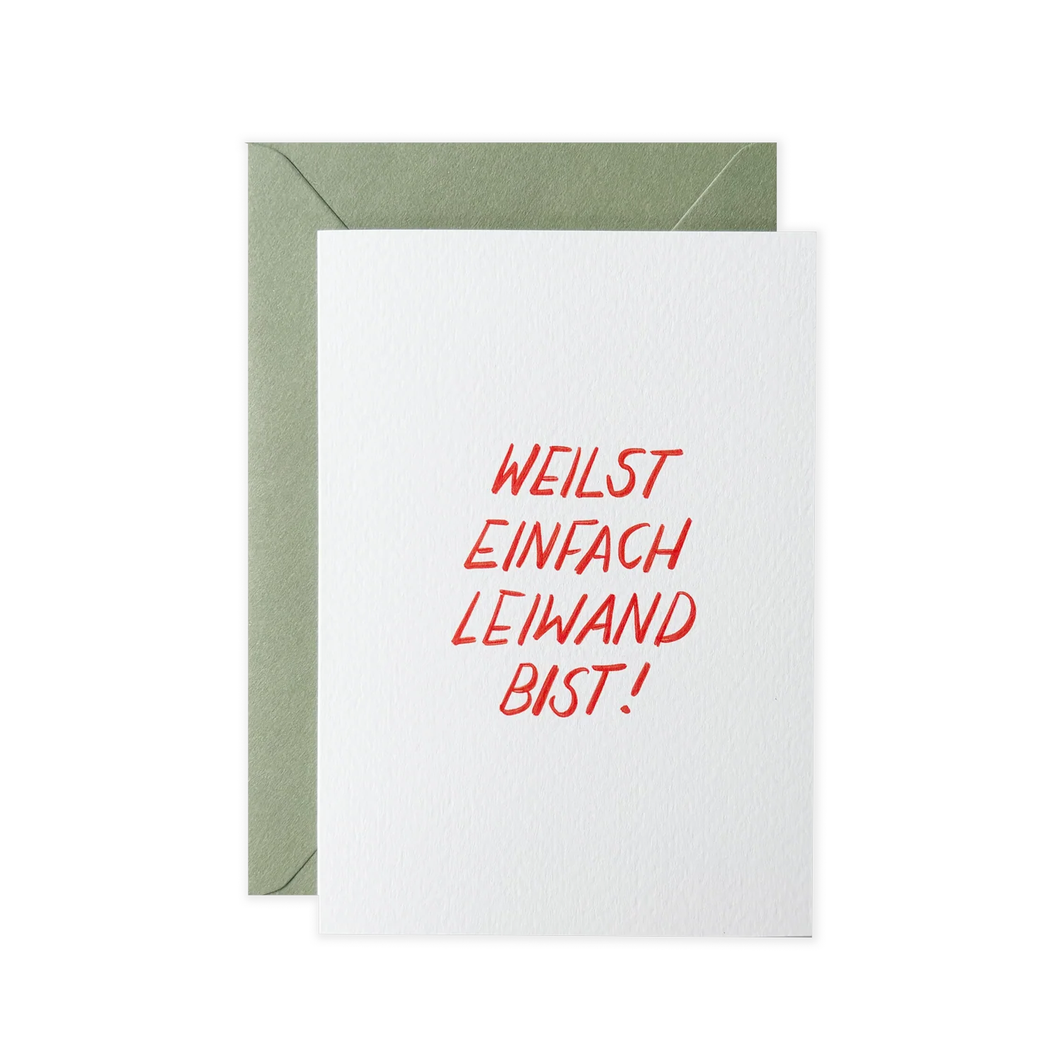 Poldi Papier Faltkarte mit Kuvert "Weilst einfach leiwand bist" A6