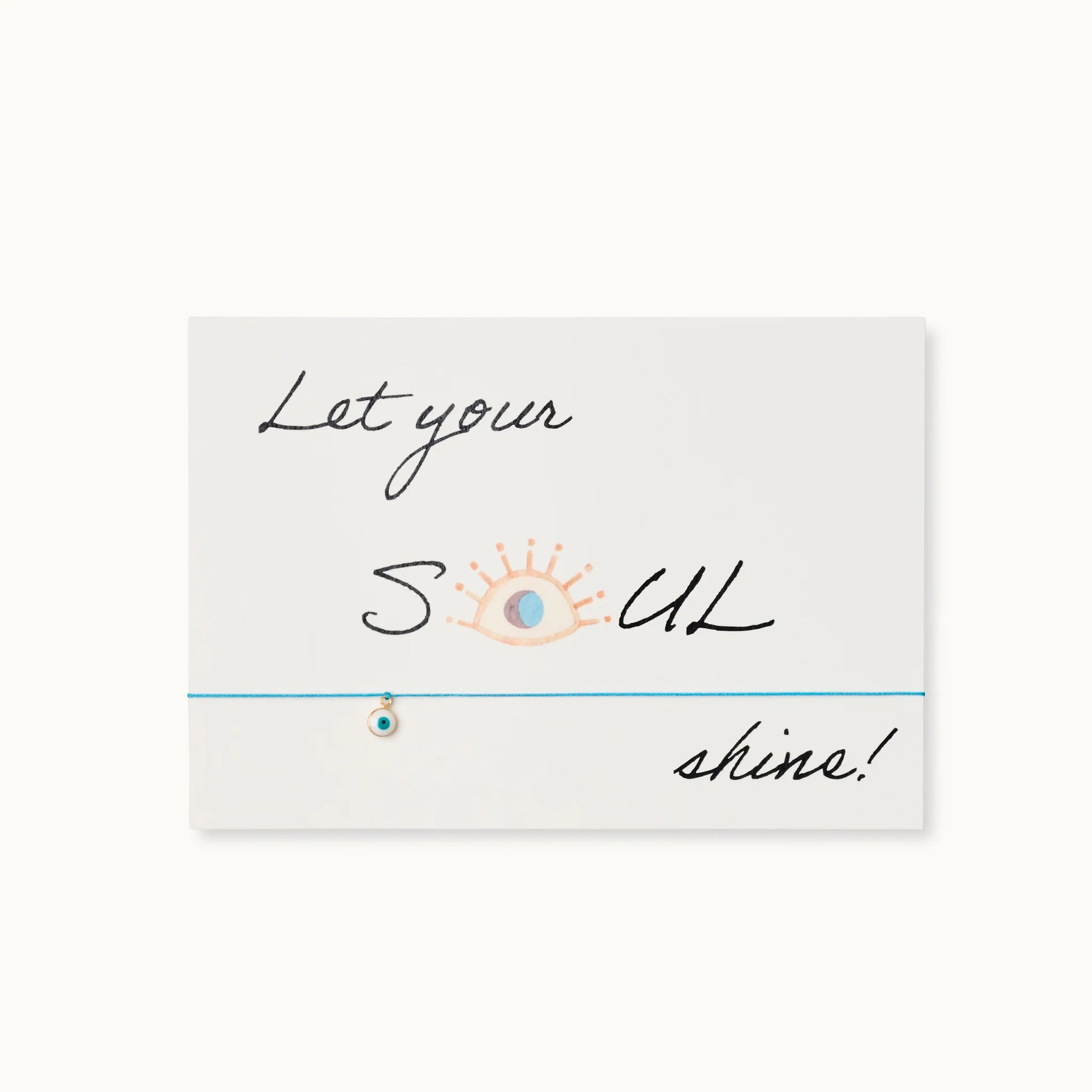 Grußkarte mit Armband - Let Your Soul Shine