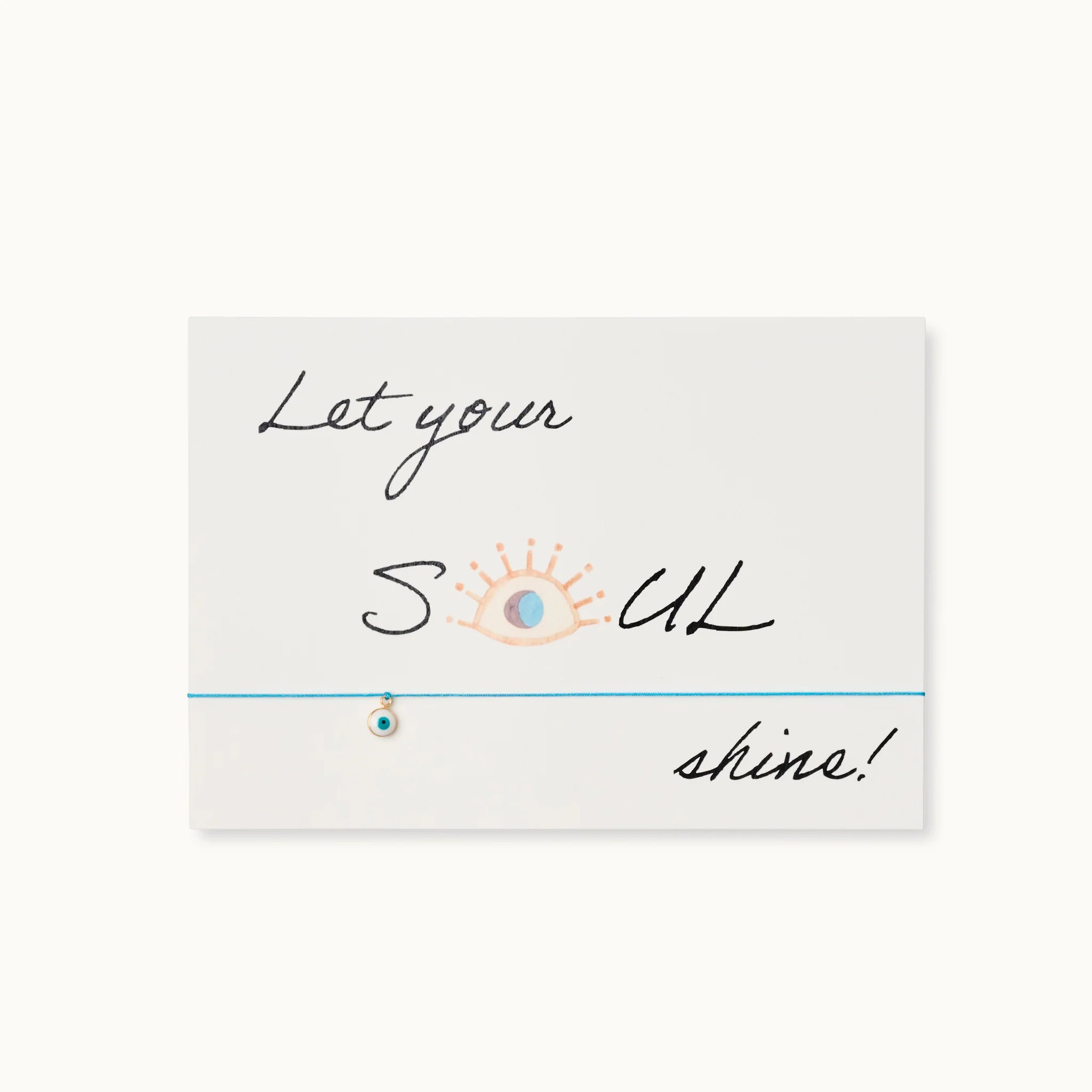 Grußkarte mit Armband - Let Your Soul Shine