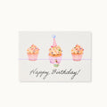 Grußkarte mit Armband - Happy Birthday Cupcake