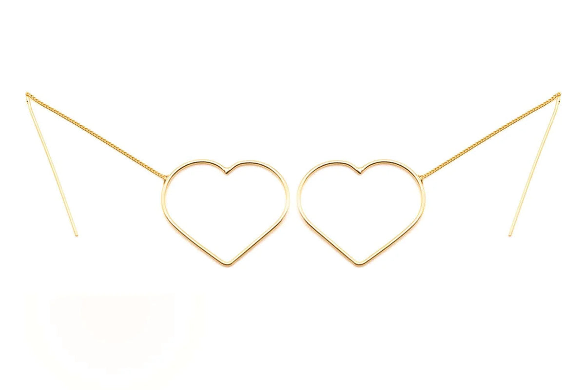 Schmückstück Ohrringe Loop Heart Medium