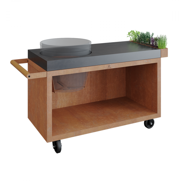OFYR Kamado Table Black 135 PRO CC BGE