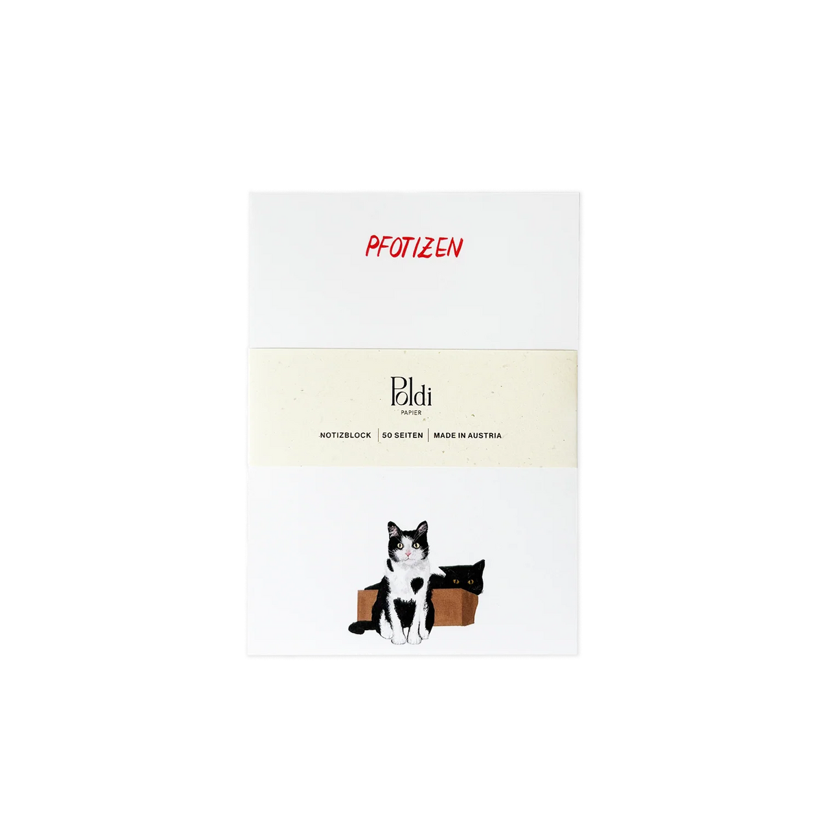 Poldi Papier Notizblock "Pfotizen"