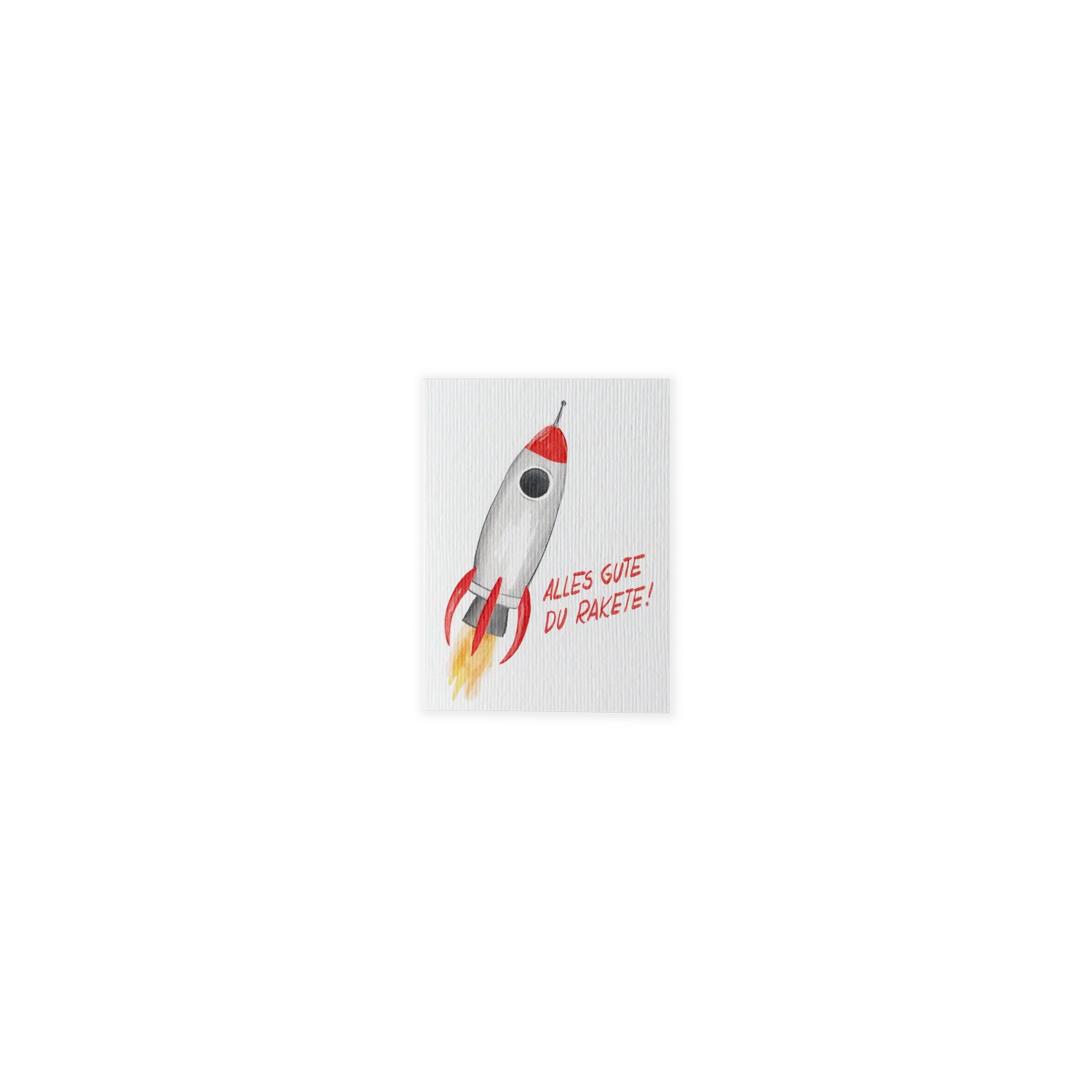 Poldi Papier Mini-Faltkarte "Alles Gute Du Rakete"
