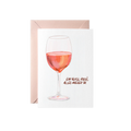Poldi Papier Faltkarte mit Kuvert "Ein Glasl Rosè, alles wieder ok" A6