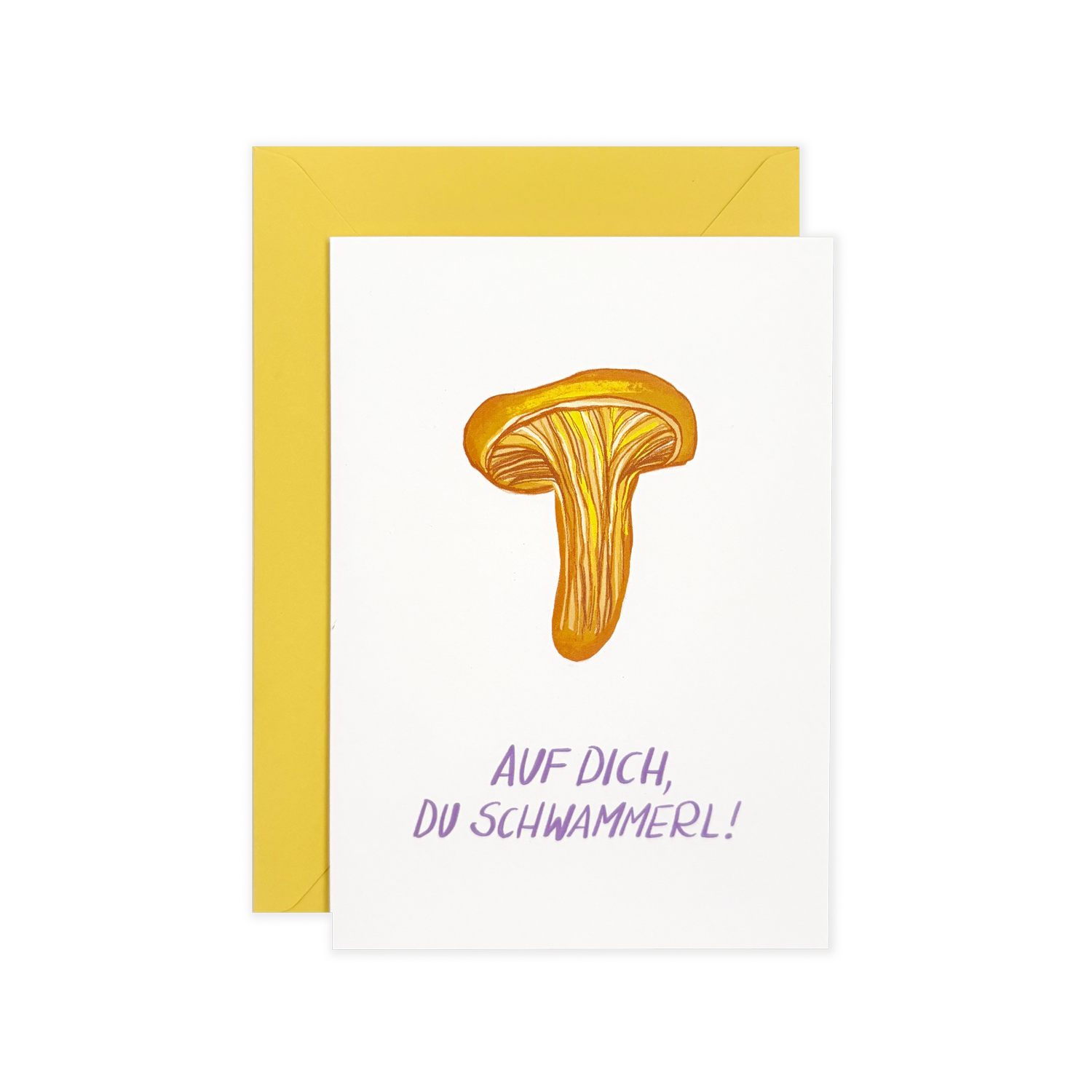 Poldi Papier Faltkarte mit Kuvert "Auf Dich Du Schwammerl" A6
