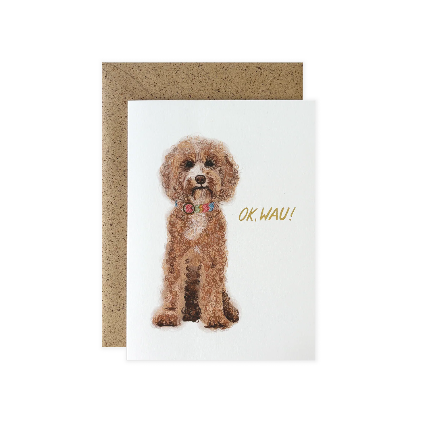 Poldi Papier Faltkarte mit Kuvert "OK, Wau" A6