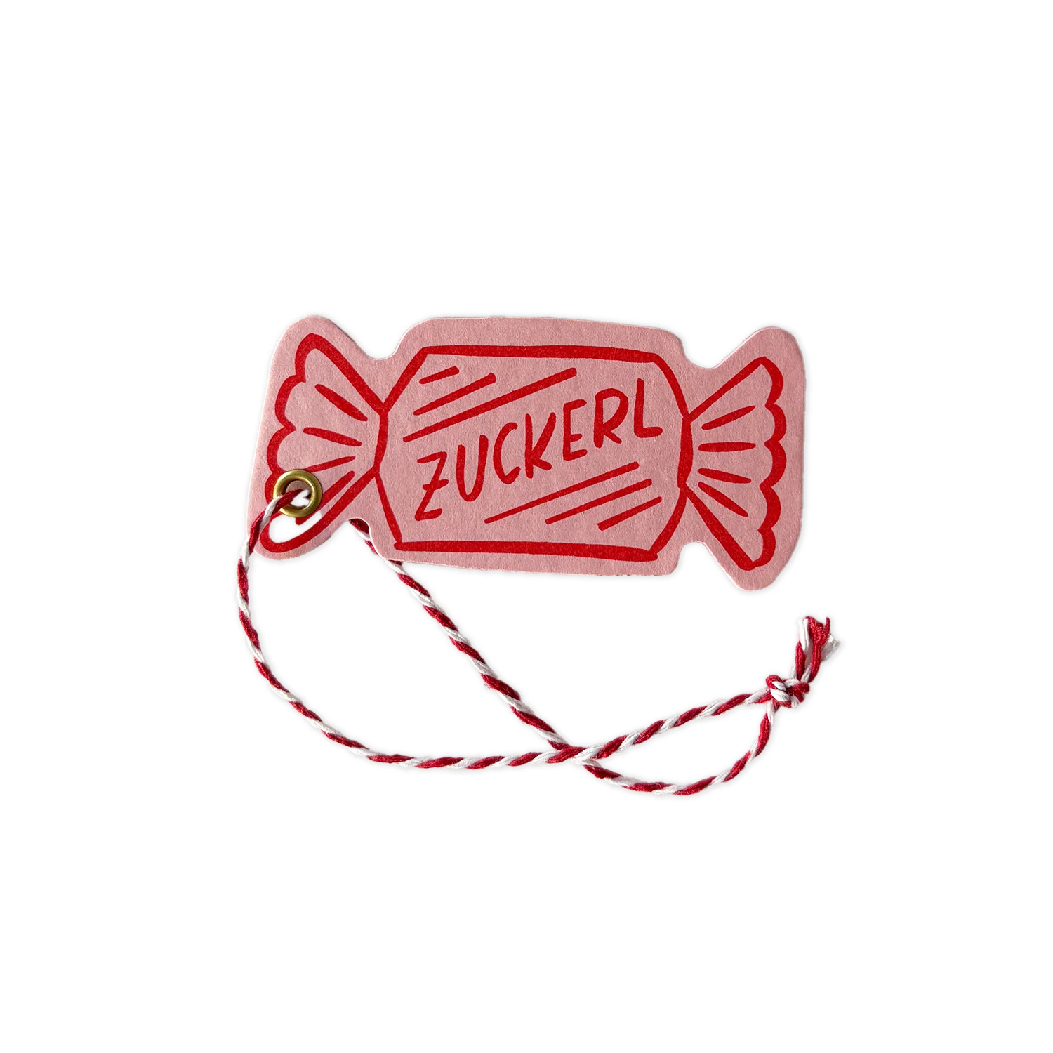 Poldi Papier Geschenkanhänger "Zuckerl" rosa