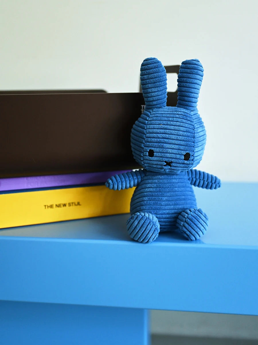 Miffy ECO Sitting Corduroy Kobalt Blue 23 cm