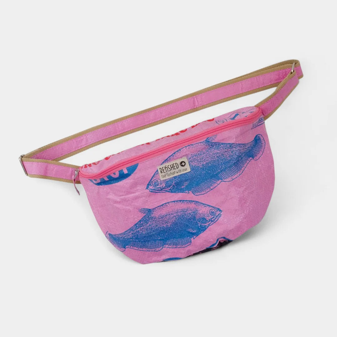 REFISHED BUM BAG XL Bauchtasche Rosa-Blau
