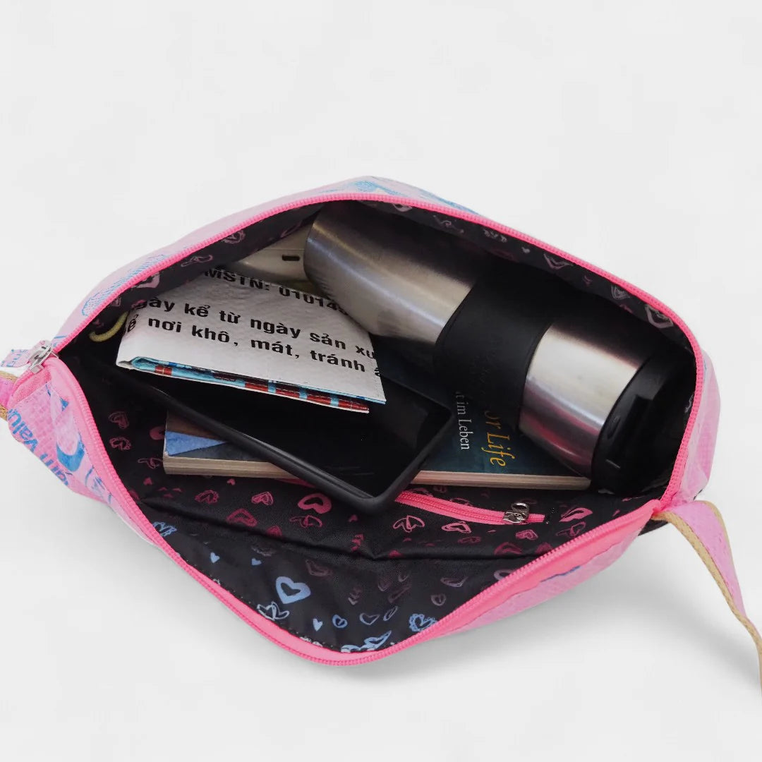 REFISHED BUM BAG XL Bauchtasche Rosa-Blau