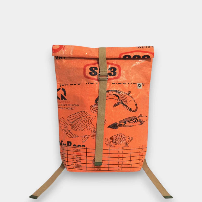 REFISHED BACKPACK Rucksack Orange-Schwarz