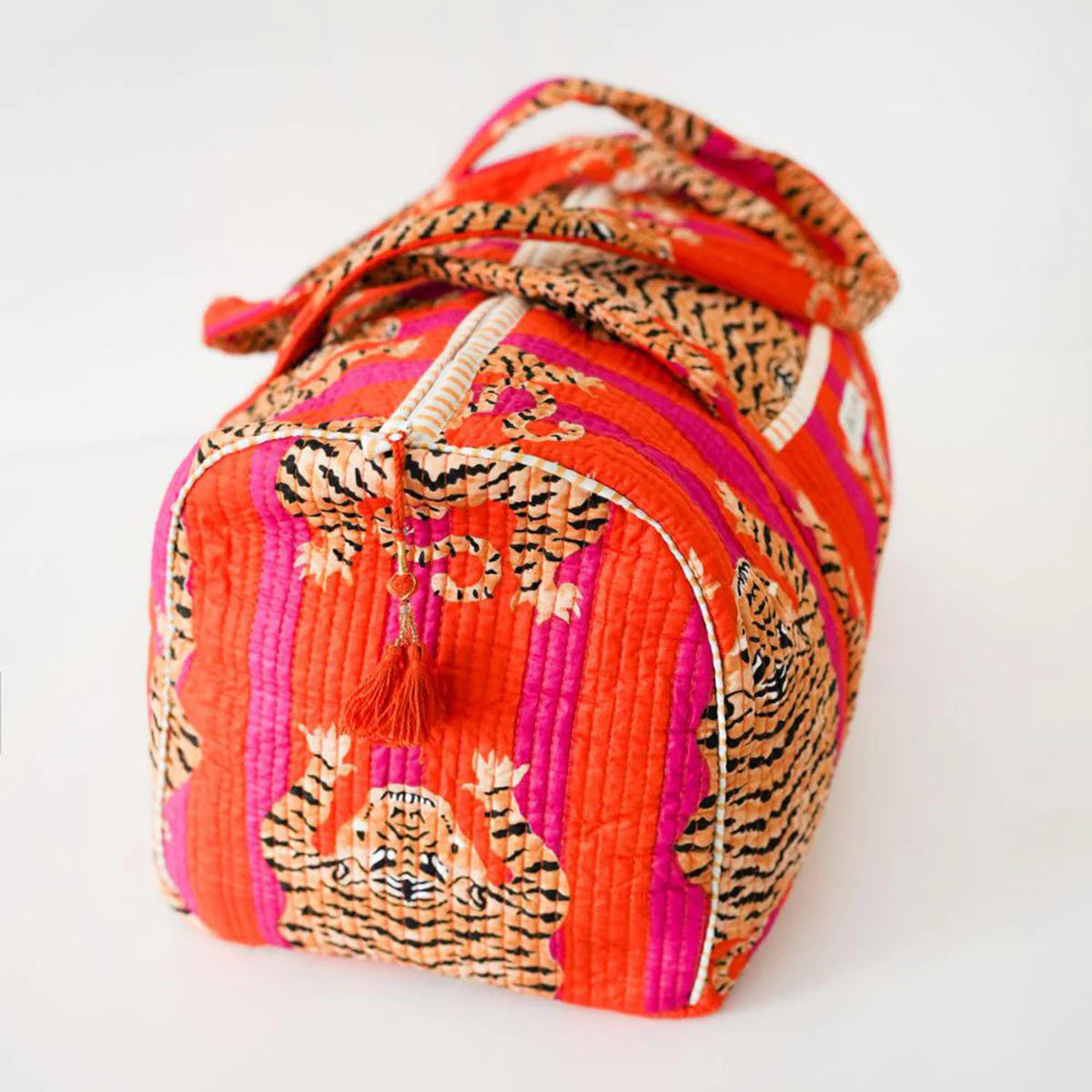 Kikooni handgemachte Baumwolltasche „Poppy Tiger“