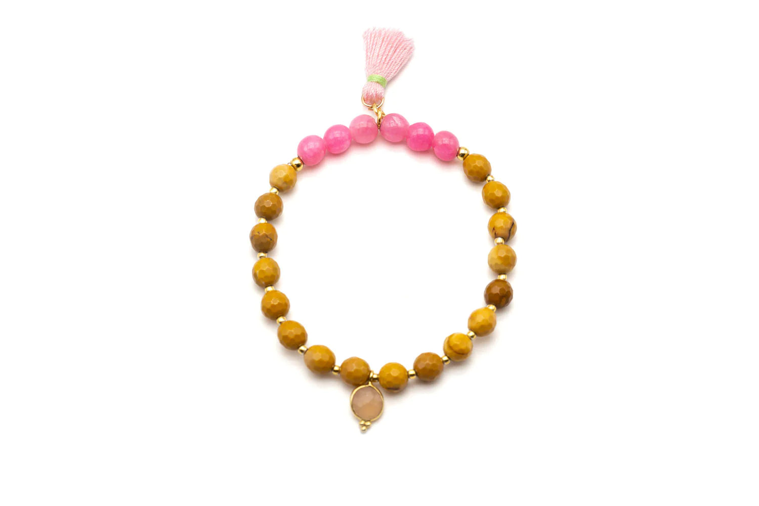 Armband Mala Single Pink Ginger